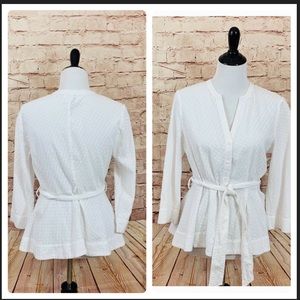 Anthropologie HD Paris peplum button down shirt